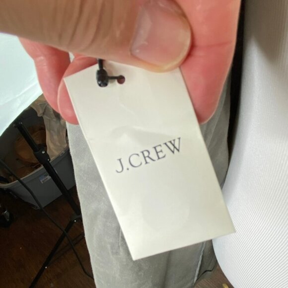 J.Crew Mens $228 Slim Fit Suit Jacket Stretch Hemp-Cotton Grey Size L BC612 - Picture 11 of 12